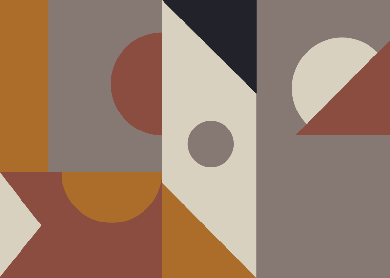 Tapis vinyle moderne formes géométriques abstraites - TenStickers