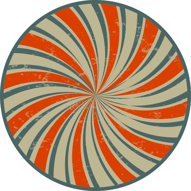 Tapis vinyle vintage conception en spirale tourbillonnante - TenStickers