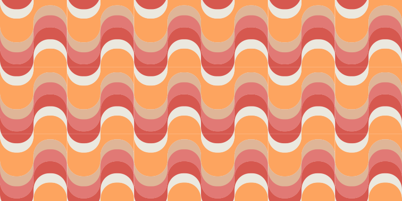 Tapis vinyle vintage motif de vague vibrant - TenStickers