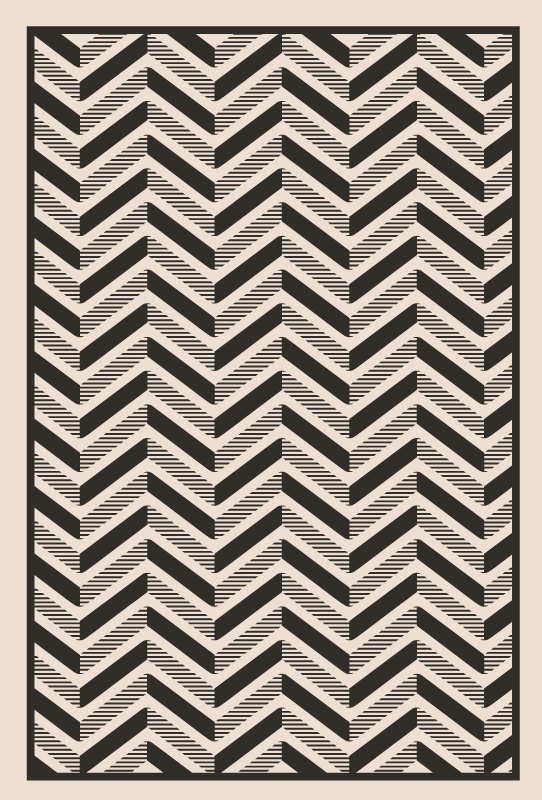 Tapis vinyle géométrique motif à chevrons classique - TenStickers