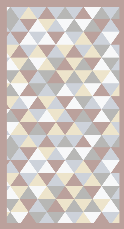 Tapis vinyle géométrique palette de couleurs triangulaire - TenStickers