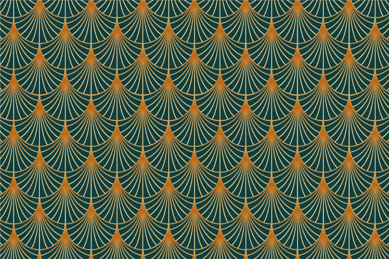 Tapis vinyle vintage arches vertes - TenStickers