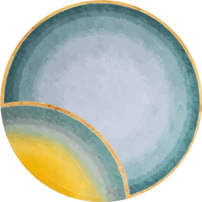 Tapis vinyle minimaliste forme circulaire abstraite - TenStickers