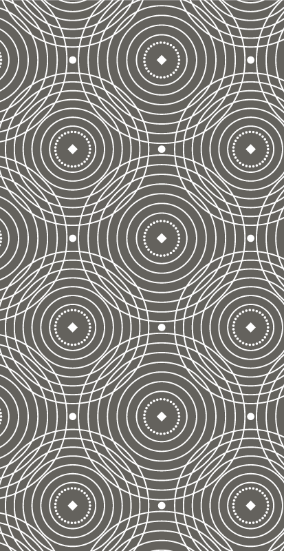 Tapis vinyle géométrique rayures à motifs circulaires - TenStickers