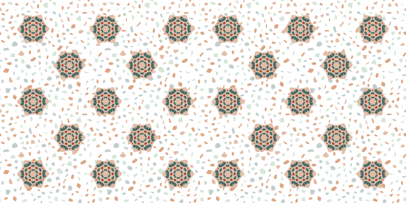 Tapis vinyle textures mosaïque blanche - TenStickers