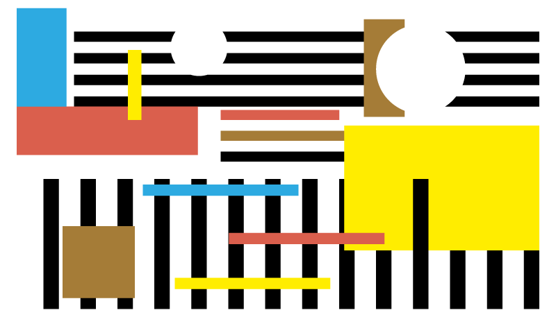 Tapis vinyle moderne motifs à rayures colorées - TenStickers