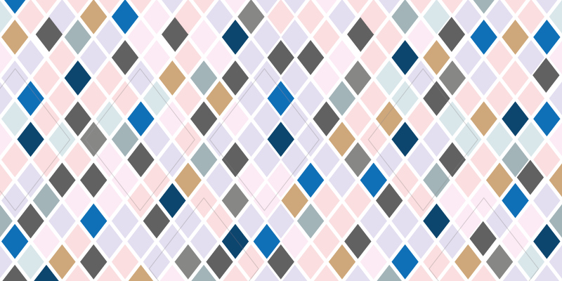 Tapis vinyle carreaux de ciment motif en diamant - TenStickers