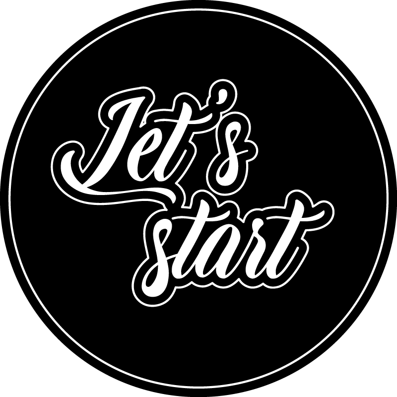 Tapis vinyle citation commençons la citation - TenStickers