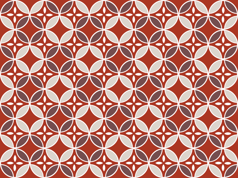 Tapis cuisine carreaux de ciment fond rouge - TenStickers