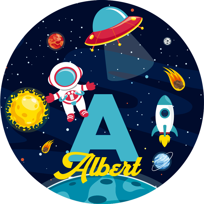 Tapis vinyle autres tapis nom personnalisé dans l'espace - TenStickers