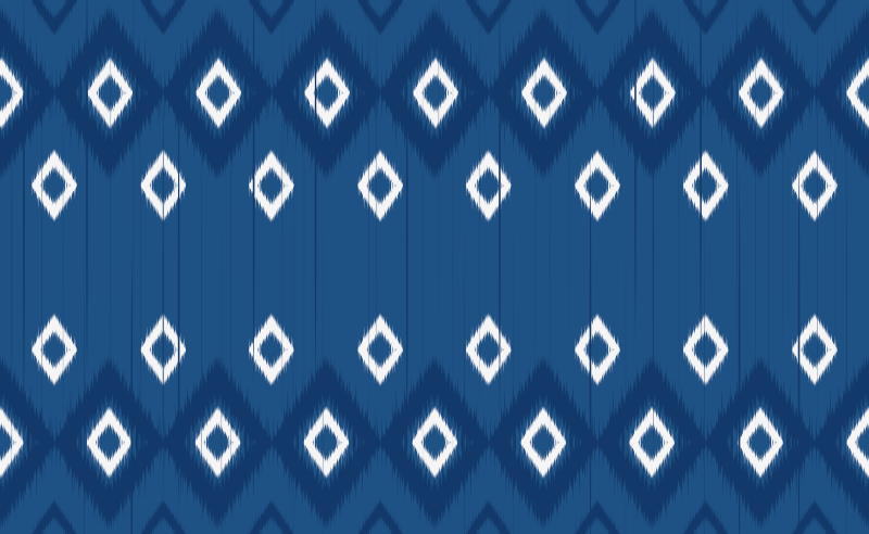 Tapis vinyle géométrique diamants bleu marine - TenStickers
