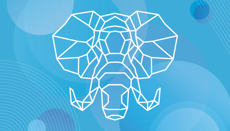 Tapis vinyle animal visage d'éléphant bleu - TenStickers