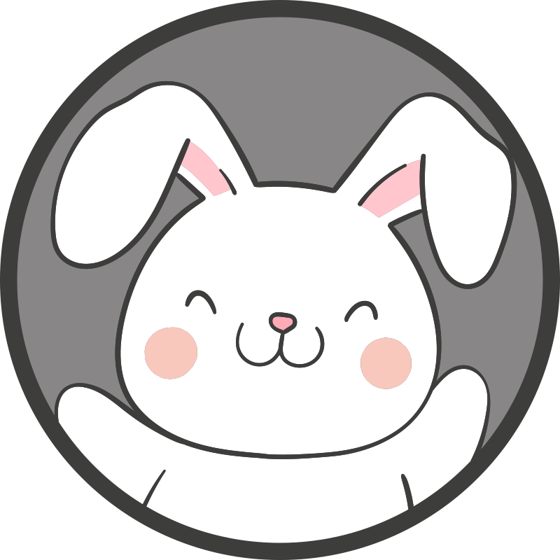 Tapis vinyle pour enfants conception de lapin blanc - TenStickers