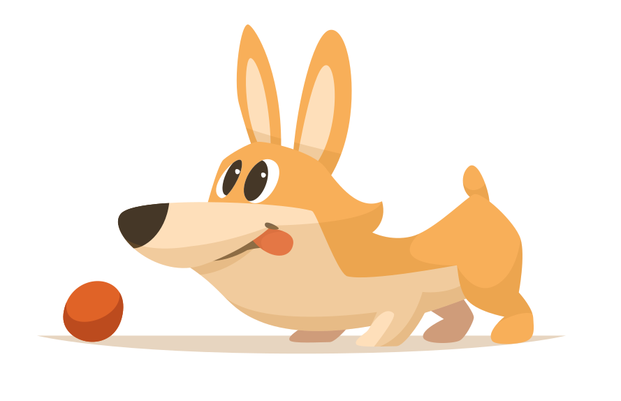 Tapis vinyle autres tapis poursuite ludique de corgi - TenStickers