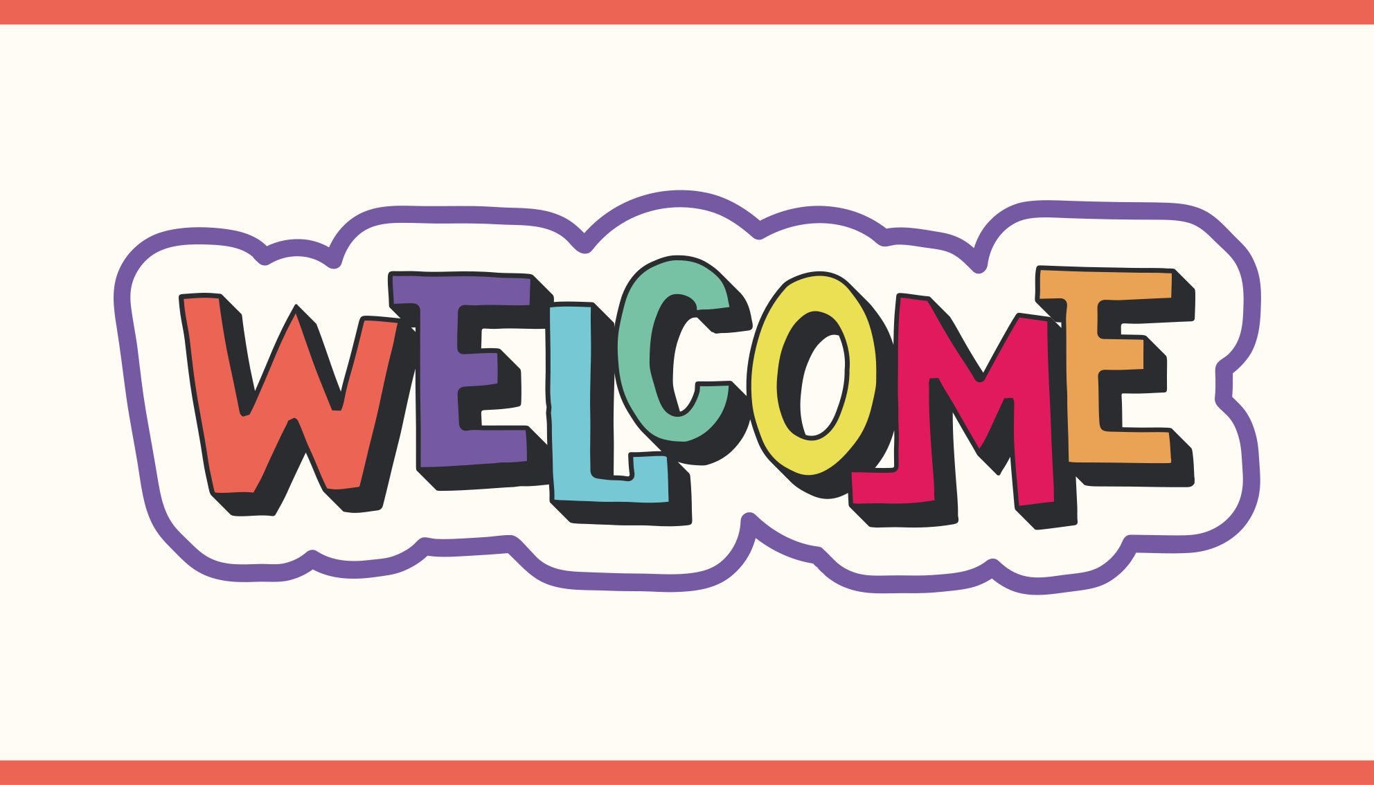Tapis vinyle entrée panneau de bienvenue coloré - TenStickers