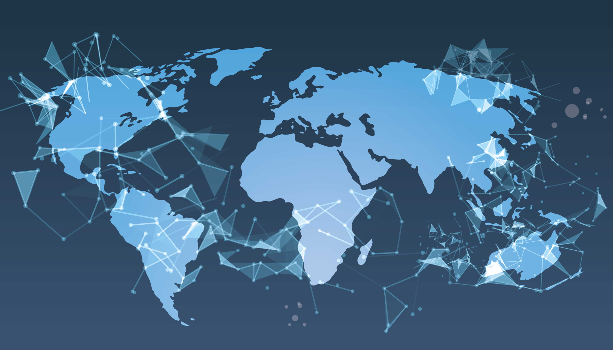 Tapis vinyle carte du monde géométrique - TenStickers