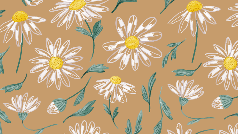 Tapis vinyle fleurs et plantes motif pétales de marguerite - TenStickers
