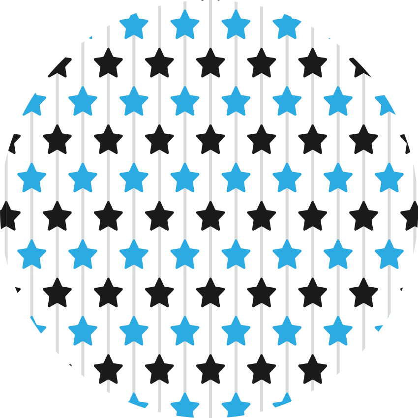 Tapis vinyle étoile nuances de bleu audacieuses - TenStickers