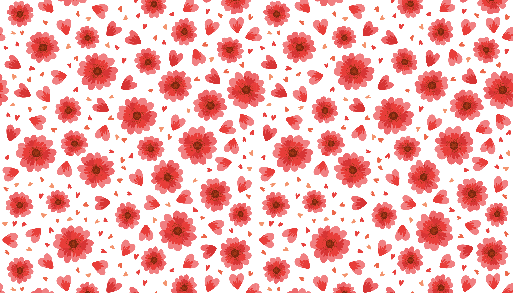 Tapis vinyle fleurs et plantes motif de coeur floral - TenStickers