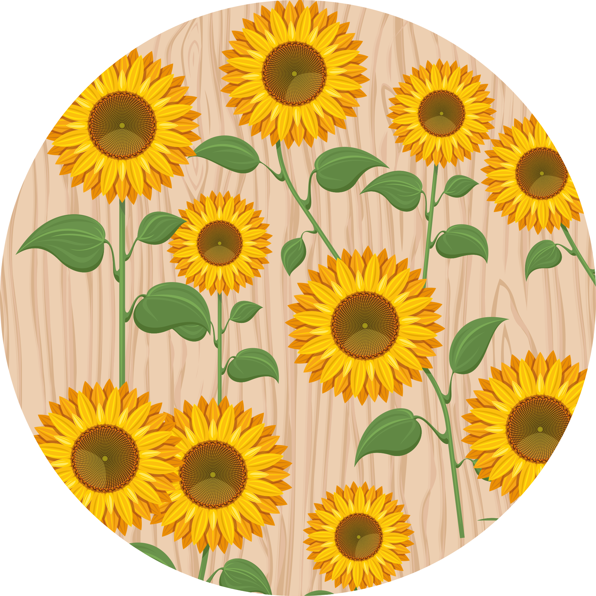 Tapis vinyle fleurs et plantes bouquet de tournesols - TenStickers
