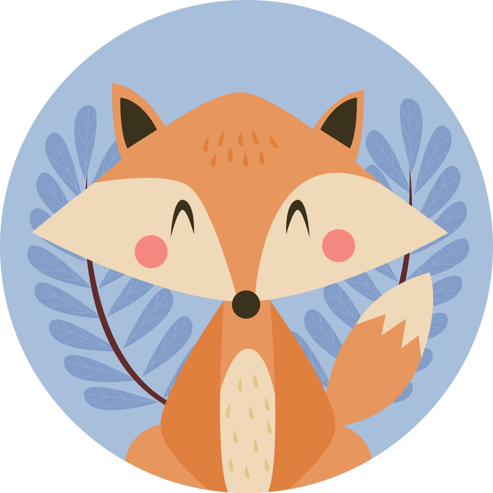 Tapis vinyle pour enfants illustration de renard - TenStickers
