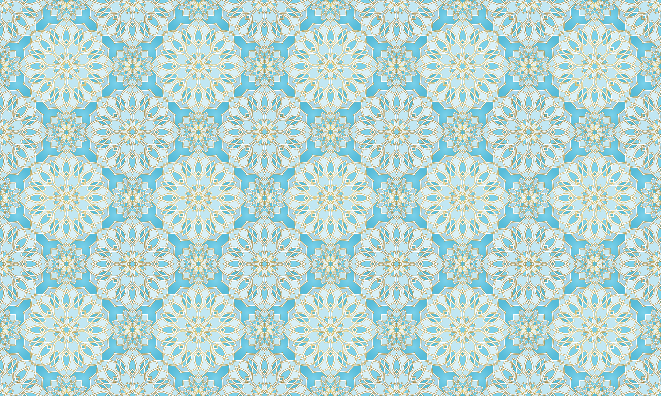 Tapis vinyle carreaux de ciment motifs floraux complexes - TenStickers