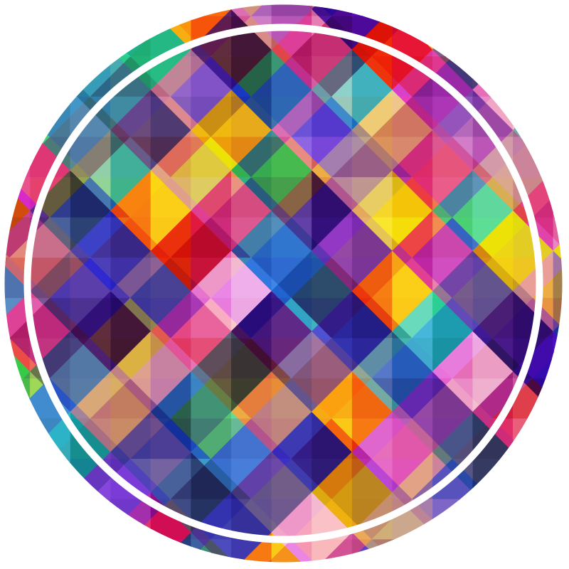 Tapis vinyle géométrique motif patchwork coloré - TenStickers