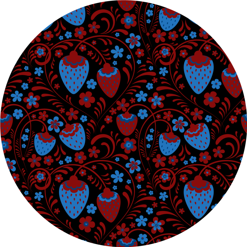 Tapis vinyle cuisine composition florale de fraises - TenStickers