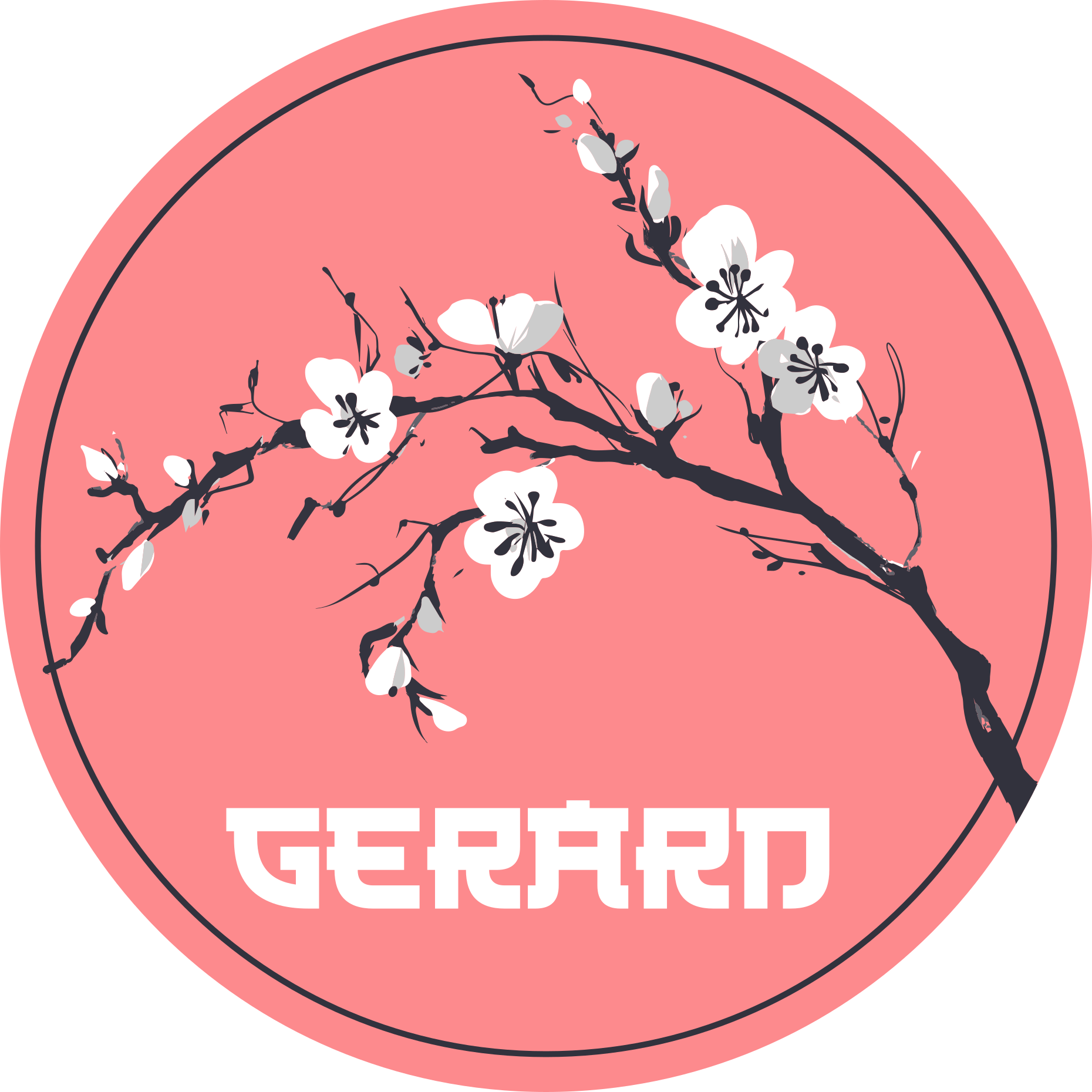 Tapis vinyle personnalisé grâce des fleurs de cerisier - TenStickers