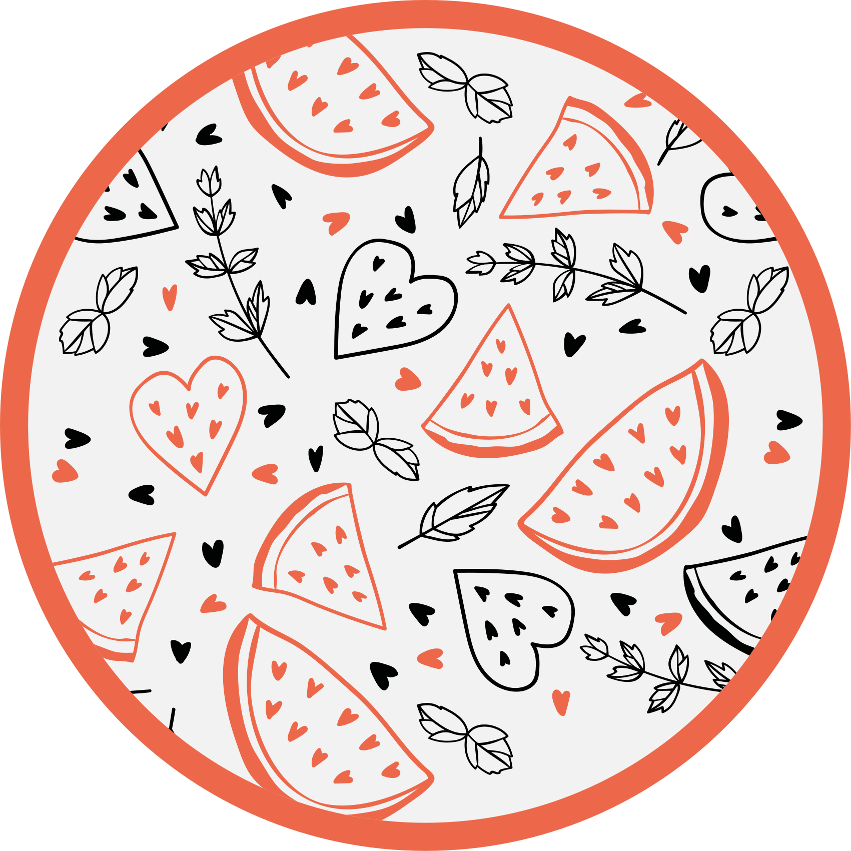 Tapis vinyle autres tapis motifs de coeurs doux - TenStickers