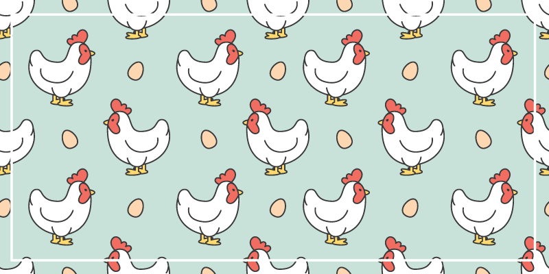 Tapis vinyle cuisine poulets et ovules - TenStickers