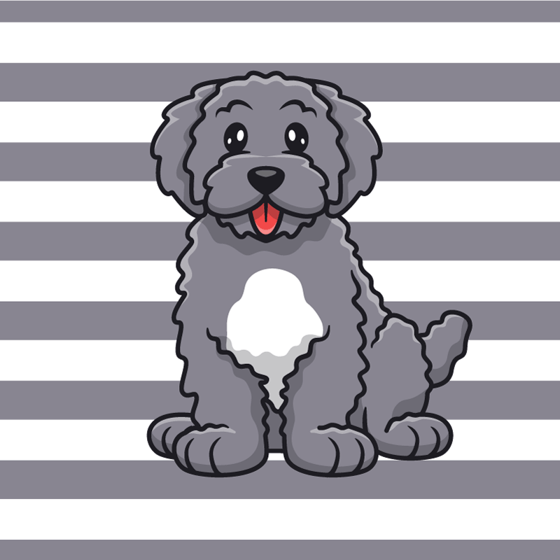 Tapis vinyle animal illustration de chien mignon - TenStickers