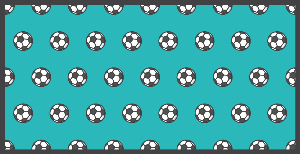 Tapis vinyle jeux motif ballon de football - TenStickers