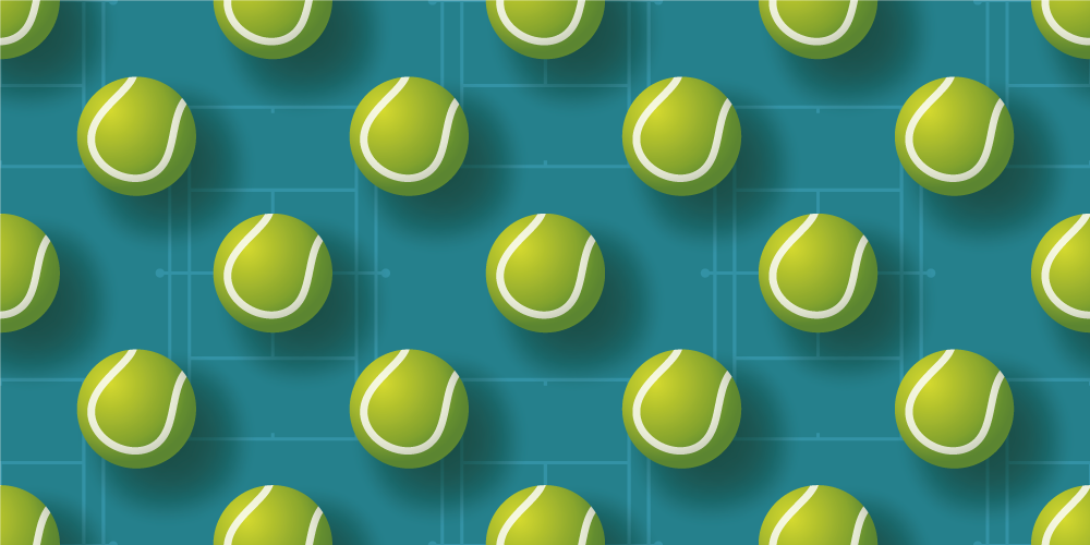 Tapis vinyle ado modèle de balle de tennis - TenStickers
