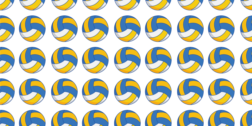 Tapis vinyle ado ballons de volley-ball - TenStickers