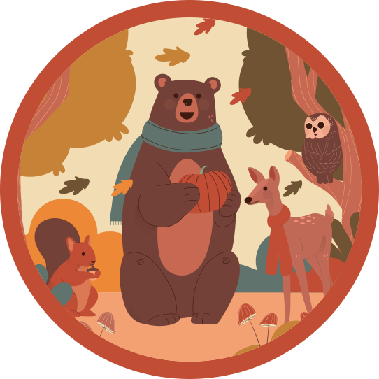 Tapis vinyle chambre bébé amis des animaux de la forêt - TenStickers