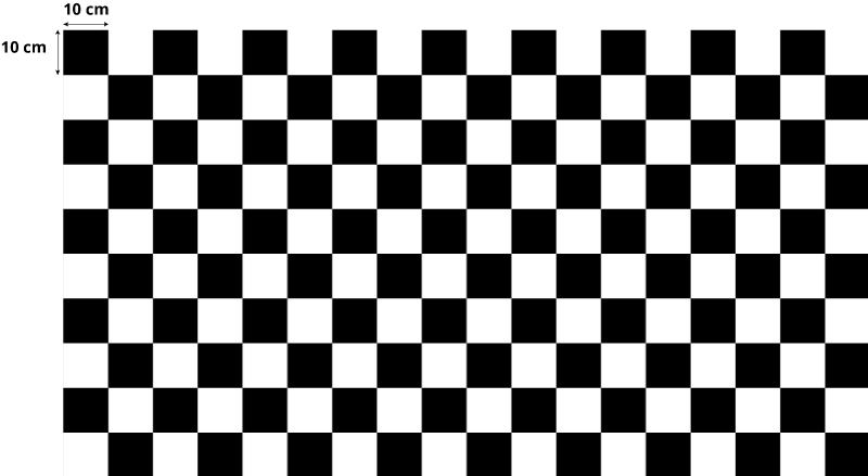 Tapis vinyle géométrique plaid noir et blanc - TenStickers