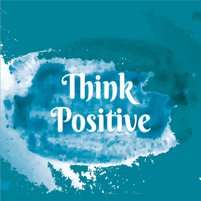 Tapis vinyle citation penser positivement - TenStickers