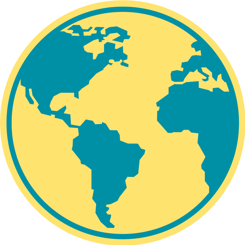 Tapis vinyle rond carte géographique du monde - TenStickers