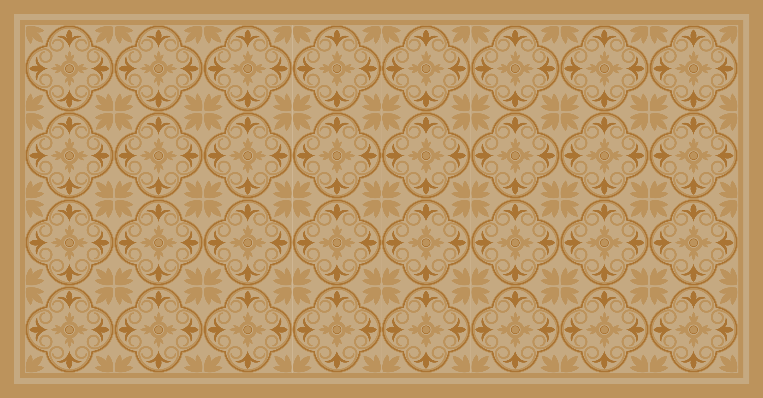 Tapis vinyle salon motif de tuile géométrique - TenStickers