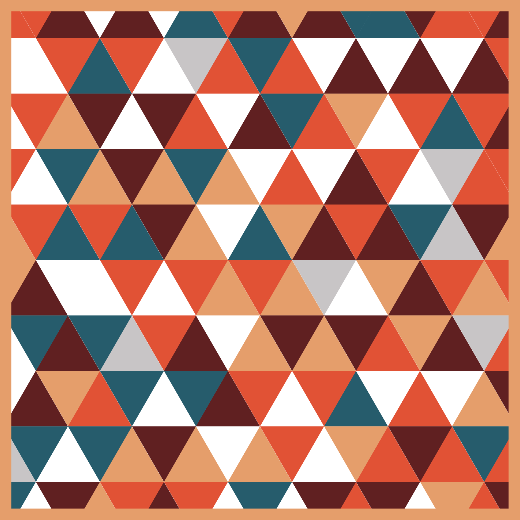 Tapis vinyle géométrique motif de mosaïque triangulaire - TenStickers