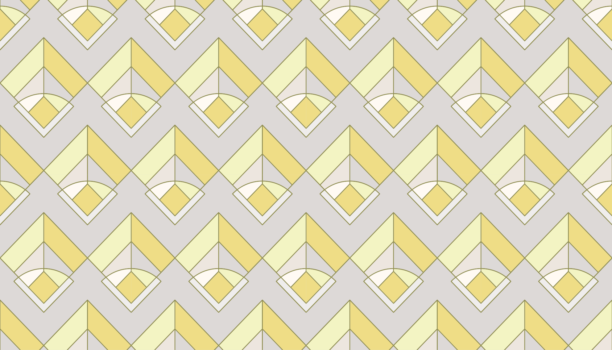 Tapis vinyle géométrique motif jaune et gris - TenStickers