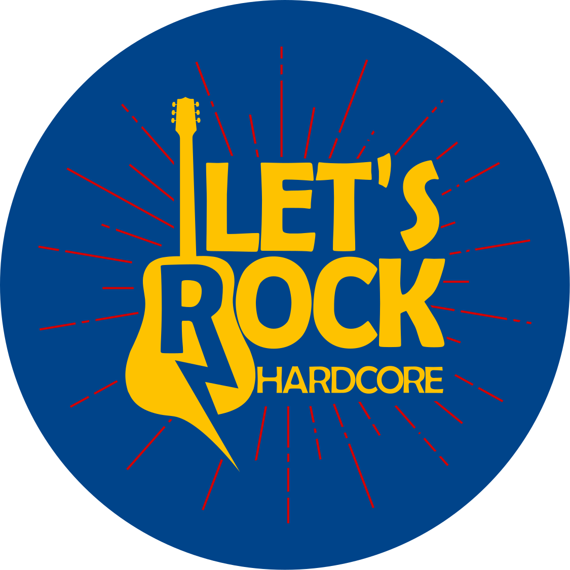 Tapis vinyle rond hommage à la guitare électrique - TenStickers