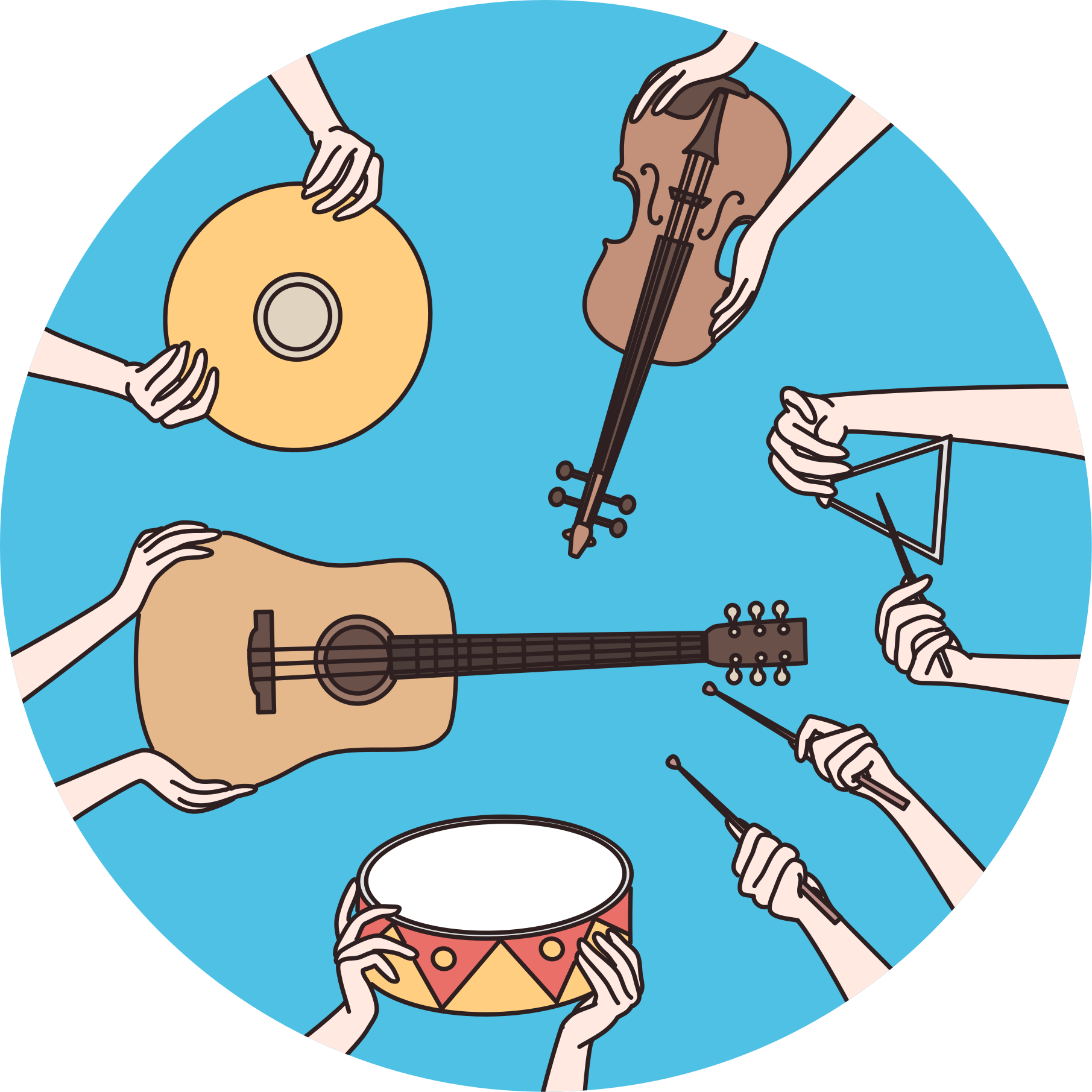 Tapis vinyle autres tapis motif de mains musicales - TenStickers