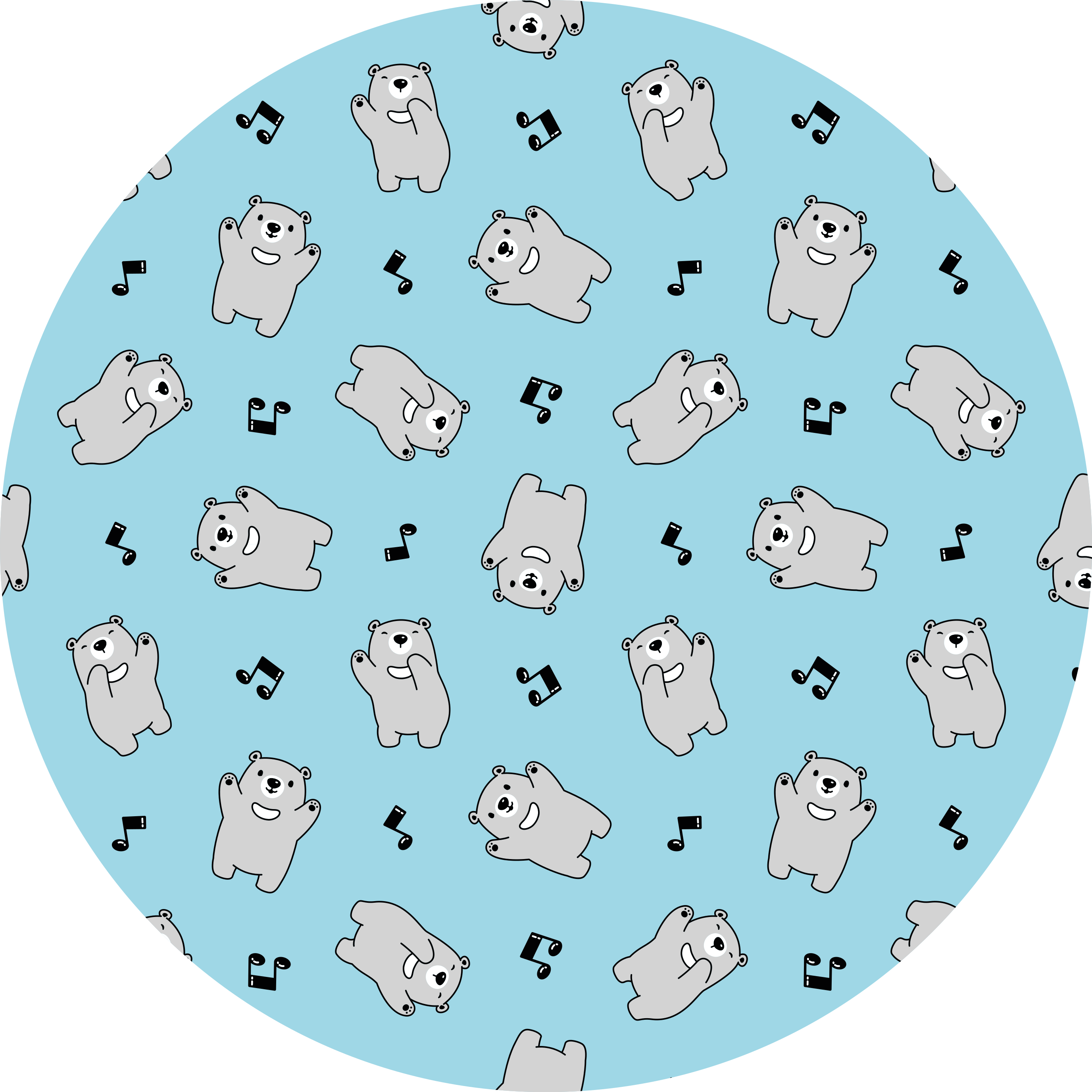 Tapis vinyle chambre bébé personnages d'ours joyeux - TenStickers