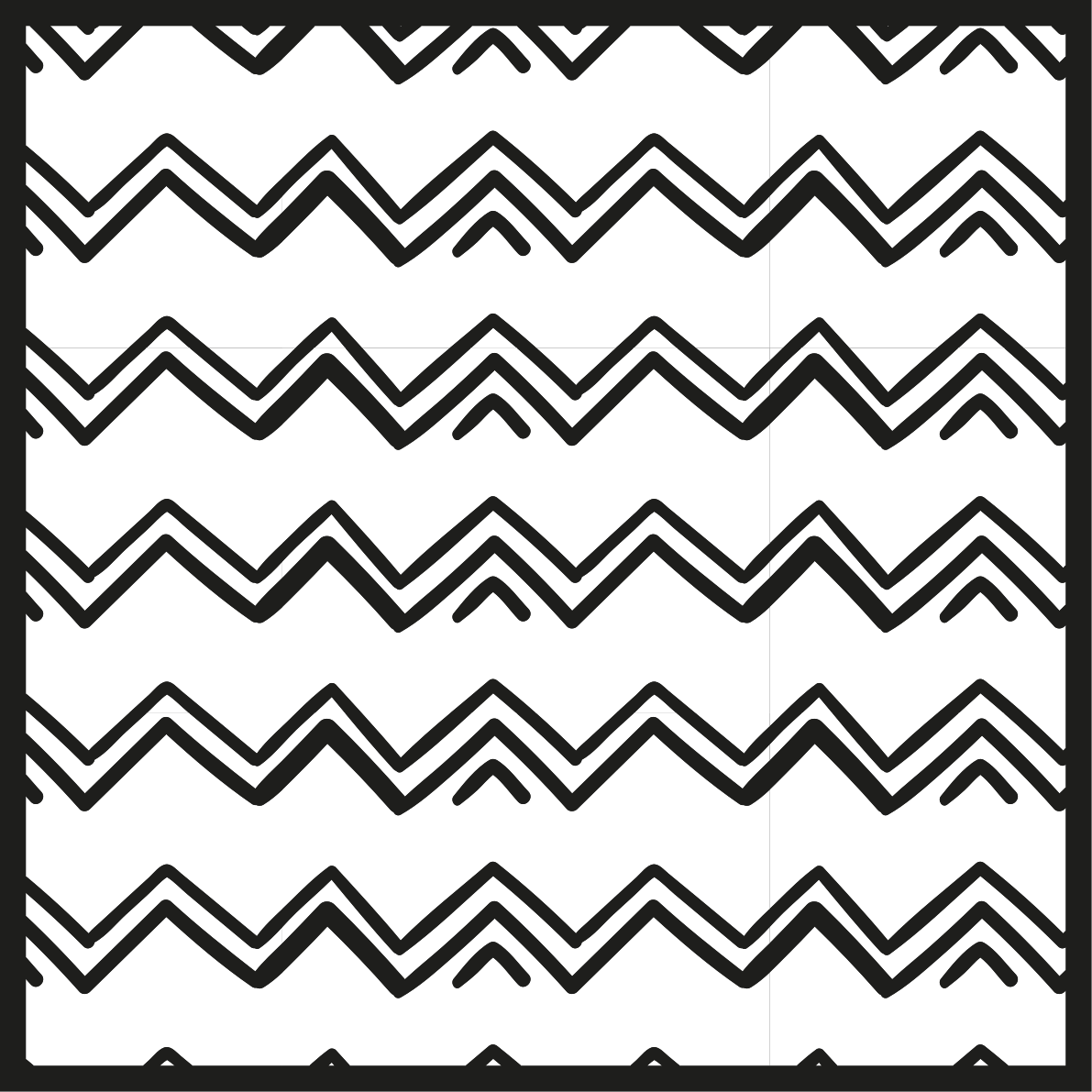 Tapis vinyle géométrique style en zigzag - TenStickers