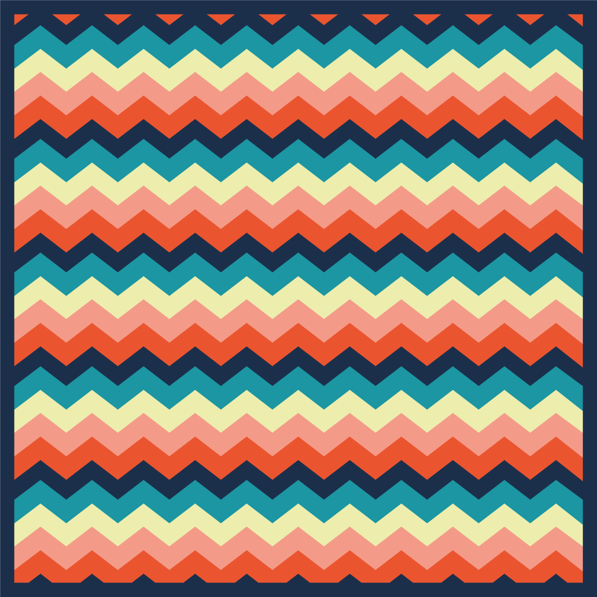Tapis vinyle rayures motif chevrons colorés - TenStickers