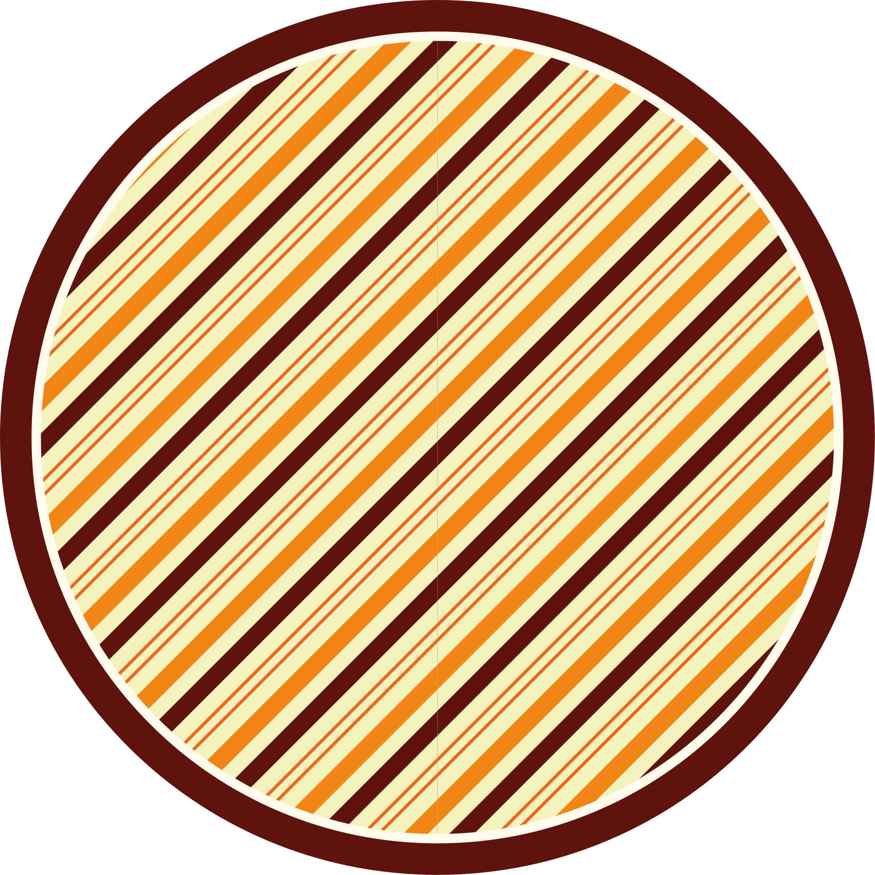 Tapis vinyle rayures tons chauds - TenStickers