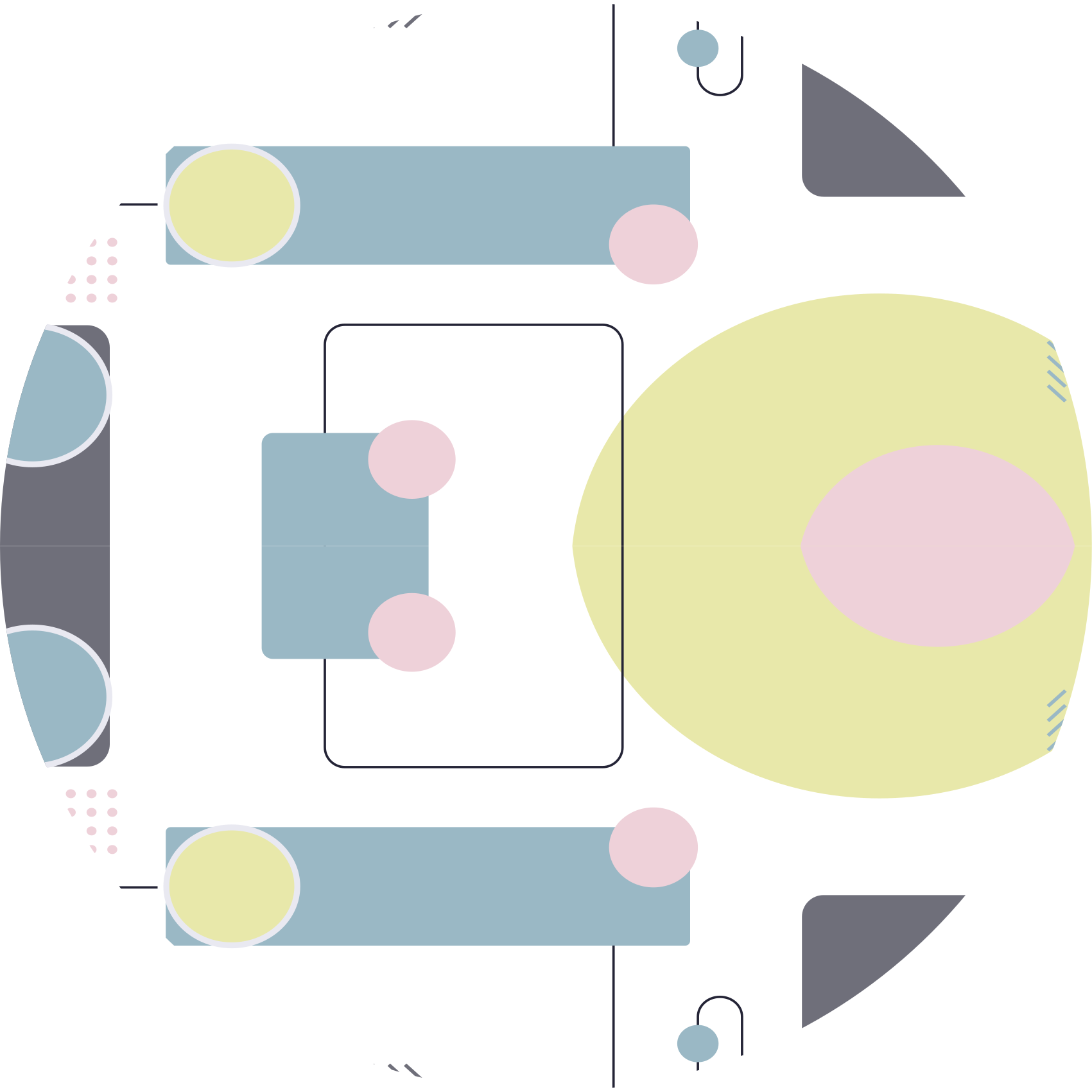Tapis vinyle géométrique formes circulaires abstraites - TenStickers