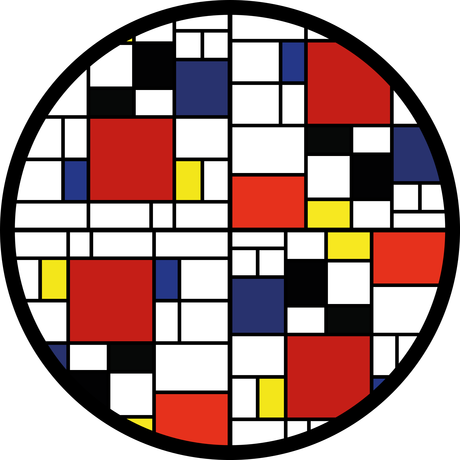 Tapis vinyle moderne agencement en blocs de couleur - TenStickers